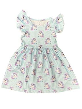 Pete + Lucy - NWT - Unicorn Wishes Pastel Blue Flutter Sleeve Dress